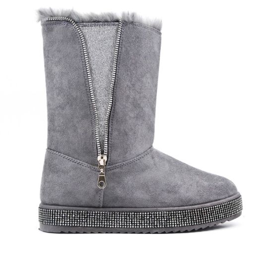 Picture of Gray ankle boot with sole and rhinestones