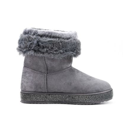 Picture of Gray ankle boot with sole and rhinestones