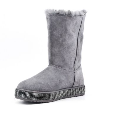 Picture of Gray ankle boot with sole and rhinestones