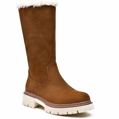 Picture of Boot in a mix of materials for fall and winter