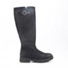 Picture of Black faux suede boot with zip closure