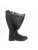 Picture of Black faux suede boot with zip closure