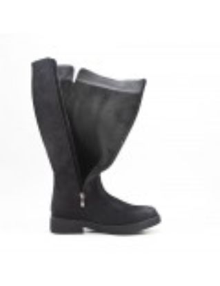 Picture of Black faux suede boot with zip closure