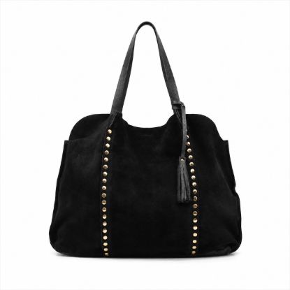 Picture of Large studded suede tote