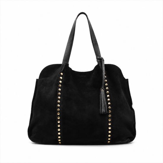 Picture of Large studded suede tote