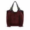Picture of Suede tote bag with fringes