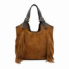 Picture of Suede tote bag with fringes