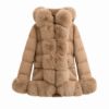 Picture of Hooded puffer jacket with faux fur trim