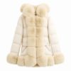 Picture of Hooded puffer jacket with faux fur trim