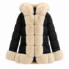 Picture of Hooded puffer jacket with faux fur trim
