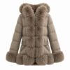 Picture of Hooded puffer jacket with faux fur trim