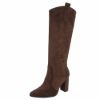 Imagem de Botas de Salto Alto Femininas - Camurça Castanha