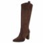 Obrazek Botas de Salto Alto Femininas - Camurça Castanha
