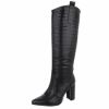 Imagem de Botas de Salto Alto Femininas - Preto Croco
