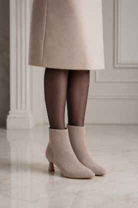 Imagem de Botins de Salto  Femininas - Taupe