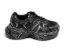 Lace-up sneaker, large sole, metal effect の画像