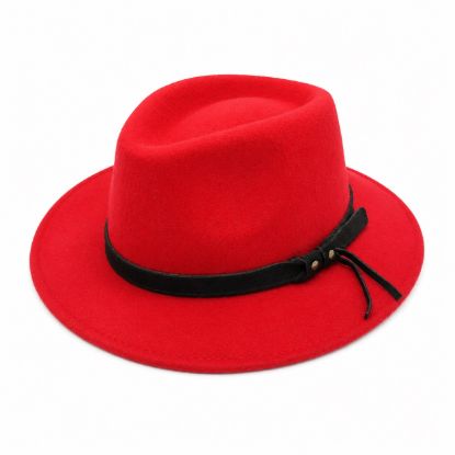 Picture of Hat in pure wool Waterproof Crushable with ribbon