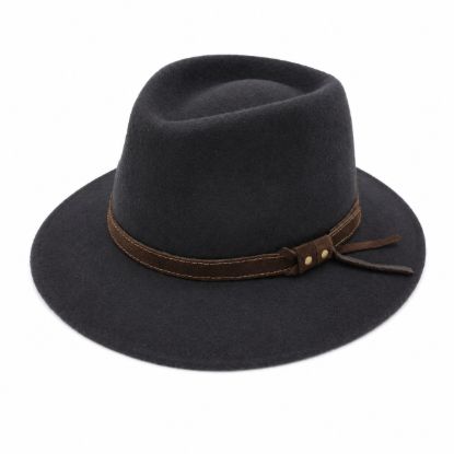 Picture of Hat in pure wool Waterproof Crushable with ribbon