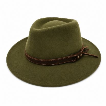 Picture of Hat in pure wool Waterproof Crushable with ribbon
