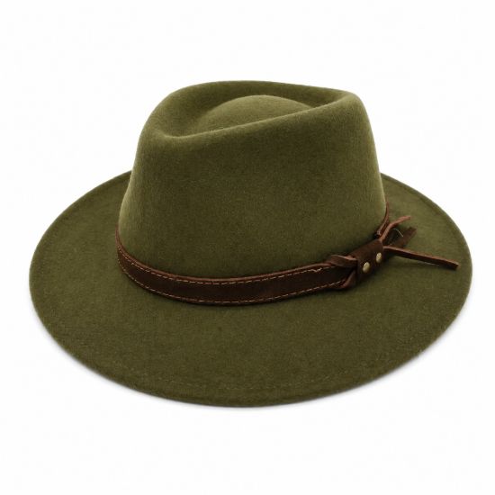 Picture of Hat in pure wool Waterproof Crushable with ribbon