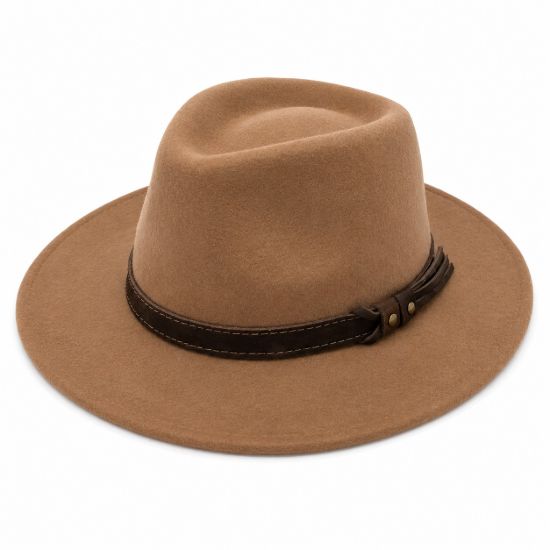 Picture of Hat in pure wool Waterproof Crushable with ribbon