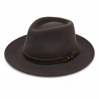 Picture of Hat in pure wool Waterproof Crushable with ribbon