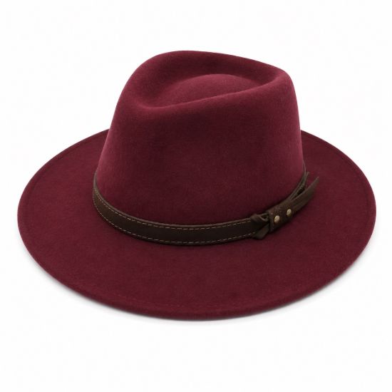 Picture of Hat in pure wool Waterproof Crushable with ribbon