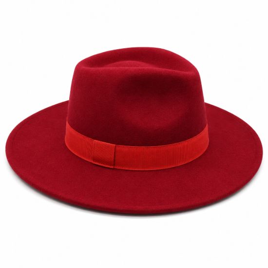 Picture of Hat with LARGE BORDERS in pure Wool